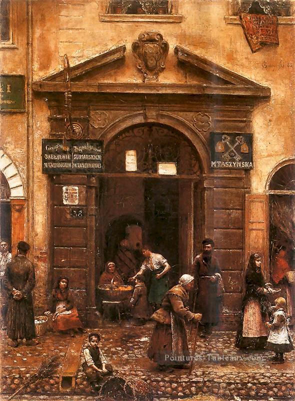 Brama na Starym mie Cie 1883 Aleksander Gierymski réalisme impressionnisme Peintures à l'huile